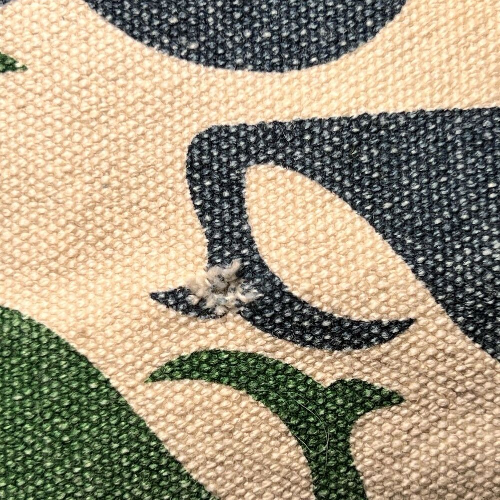 Bungalow 360 Whale Purse Tote REVERSIBLE /dots Shoulder Bag Canvas Green Blue - Picture 5 of 8
